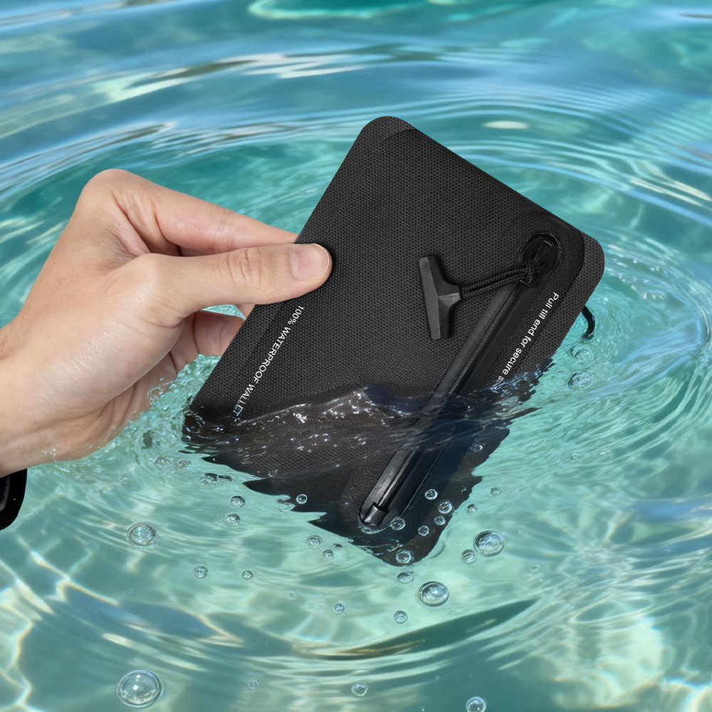 Leather Edc. Carry Pouch - Monedero con cremallera 100% impermeable, bolsa