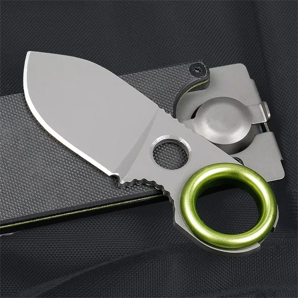 Edc Pocket Carry Fixed Blade - Mini Cuchillo de Anillo EDC con