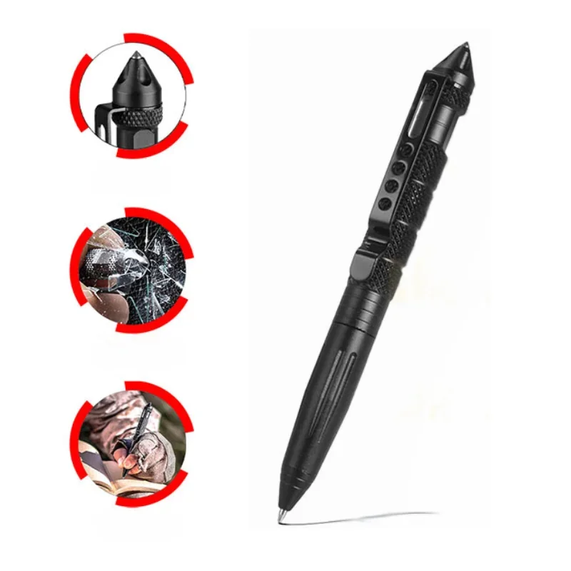 Pen Tactical Glass - Bolígrafo Táctico Multifuncional, Autodefensa, Antideslizante, Herramienta