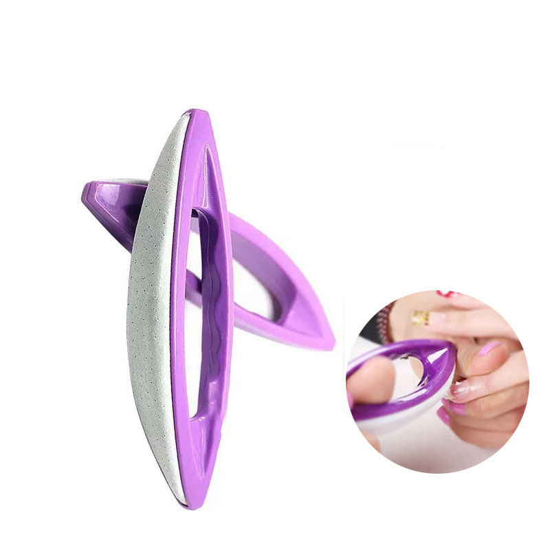 Nail File Titanium - Cepillo de piel de oveja morado
