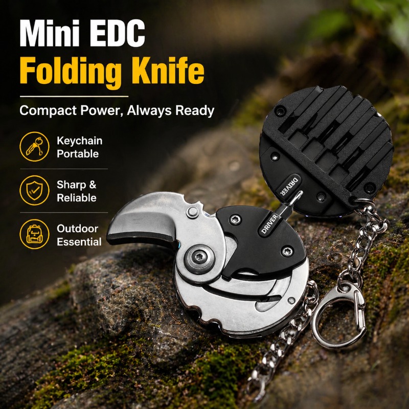 Edc Carry Coins - Navaja Plegable para Exteriores con Bolsillo