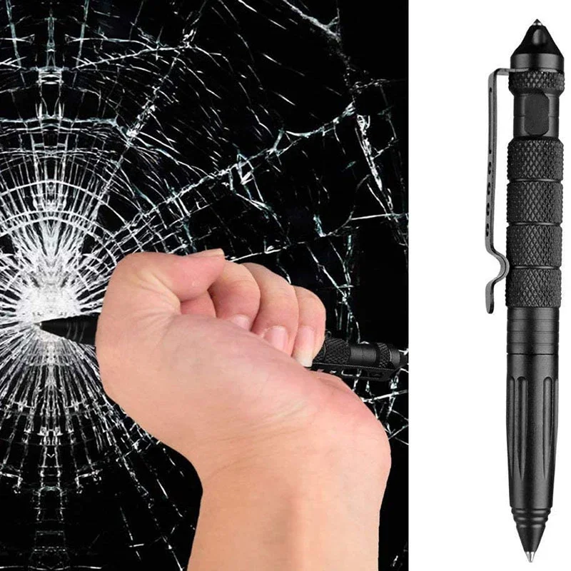 Pen Tactical Glass - Bolígrafo táctico de Metal multifuncional para