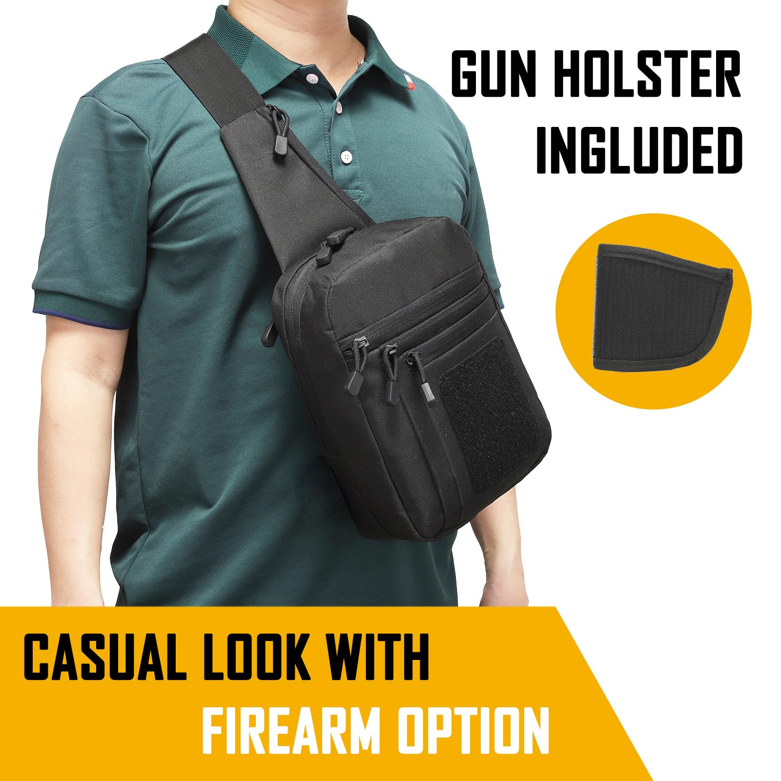 Edc Carry Holster - Bolso bandolera de transporte oculto para