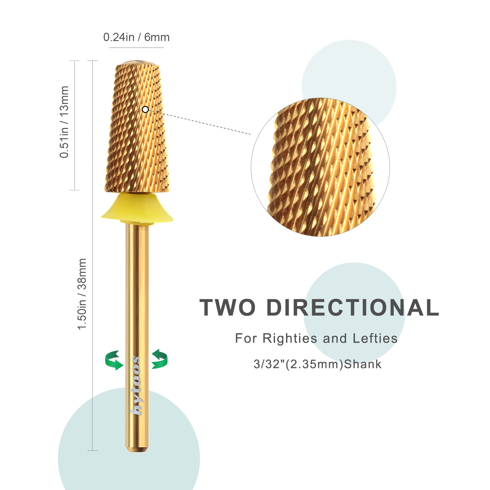 HYTOOS XF brocas de seguridad  - Nail File Titanium reseña y precio