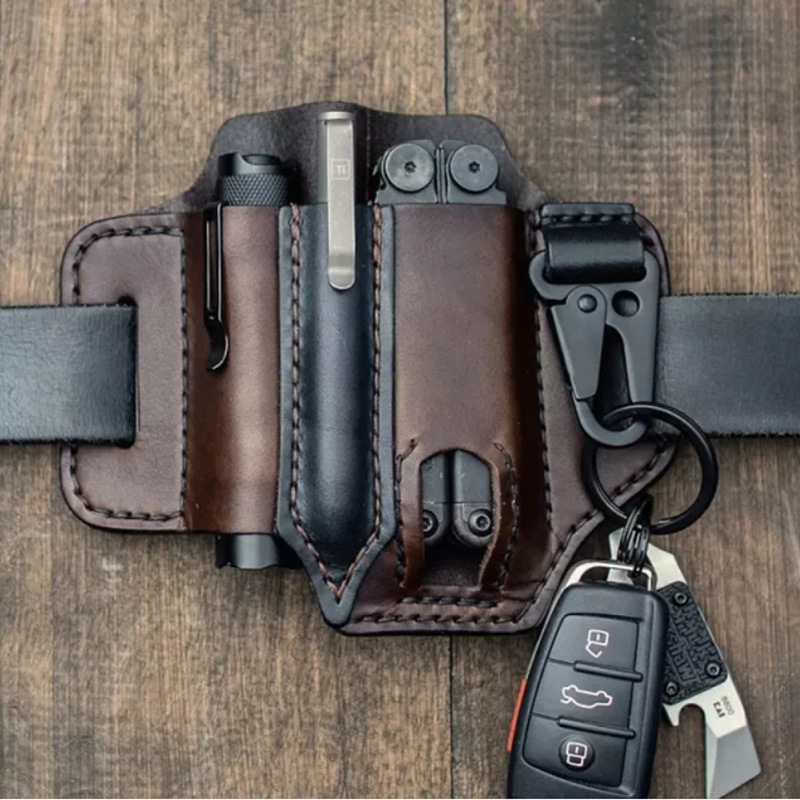 Bolsa Táctica de Cuero EDC, Bo - Leather Edc. Carry Pouch reseña y precio