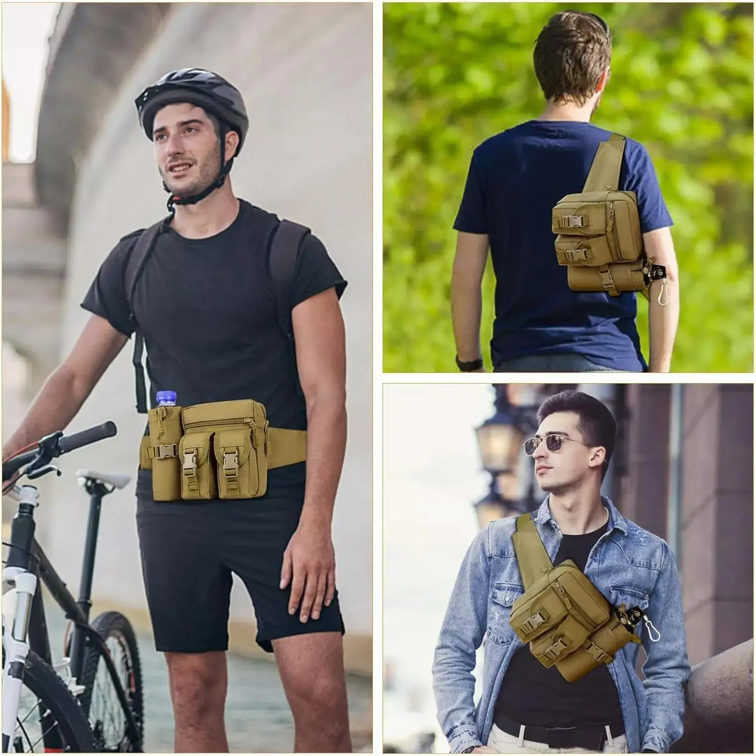 Riñonera táctica para hombre,  - Edc Carry Fanny Pack reseña y precio