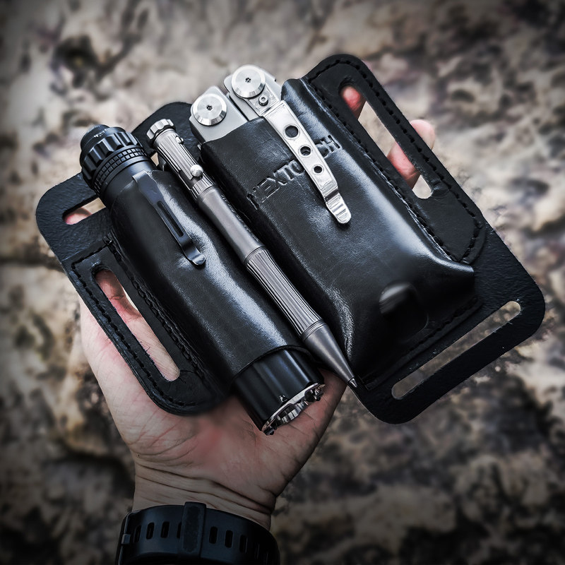 1 unidad. Bolsa EDC de Cuero p - Leather Edc. Carry Pouch reseña y precio