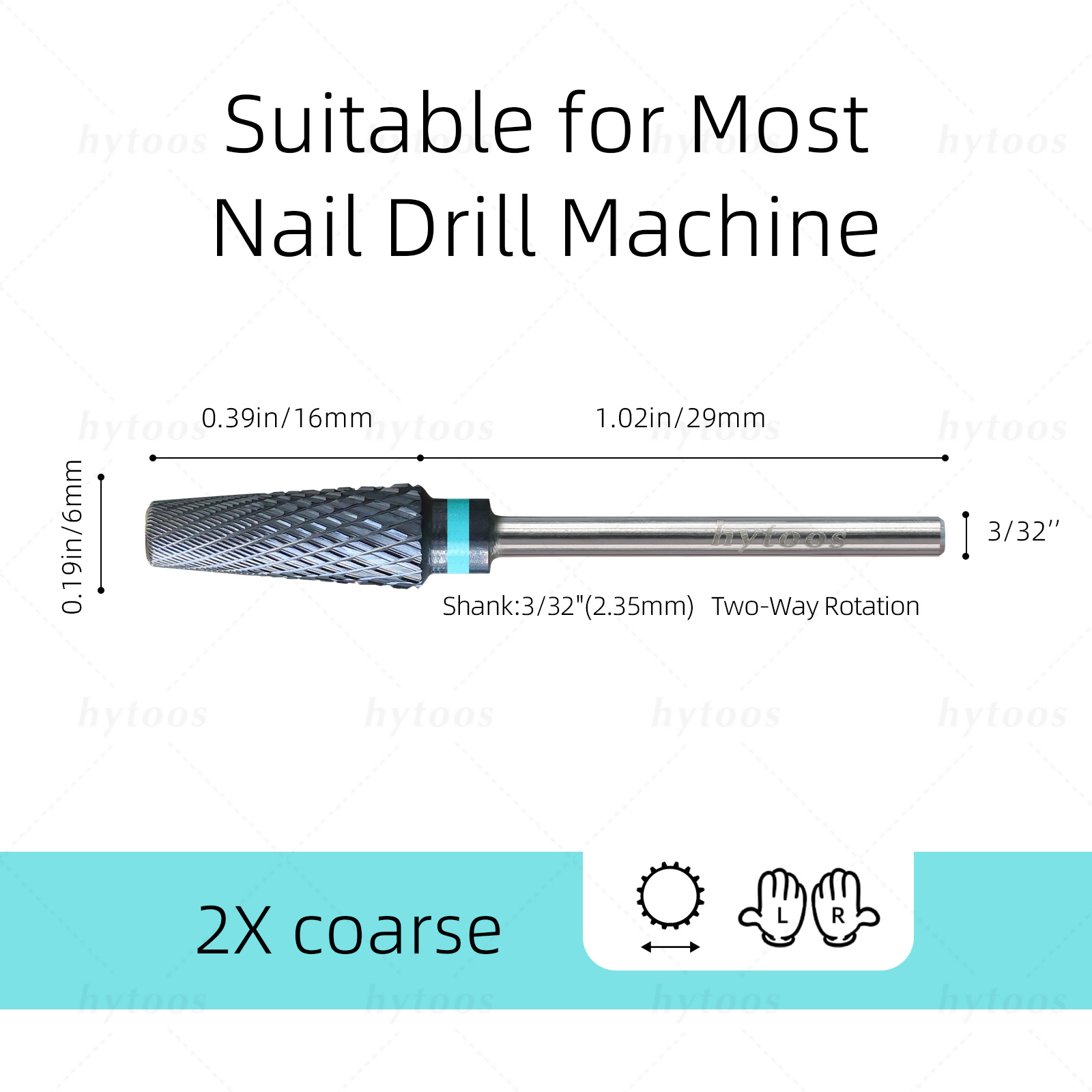 HYTOOS Safety 5 en 1 Pro Broca - Nail File Titanium reseña y precio