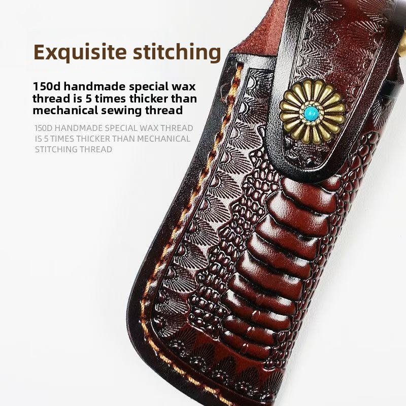 Funda de cuero para navaja de  - Edc Everyday Carry Knives reseña y precio