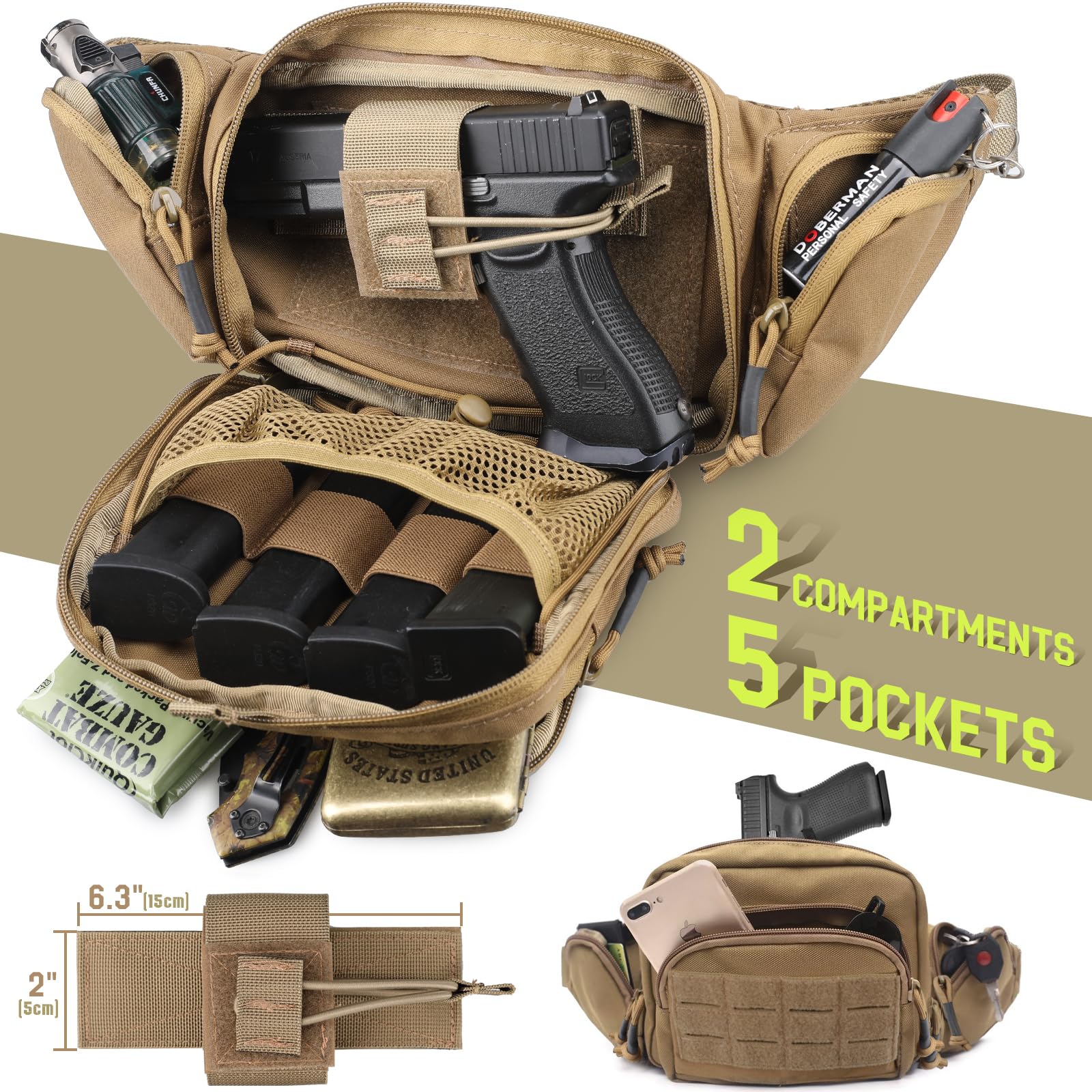 Riñonera Táctica para Llevar P - Edc Concealed Carry Holster reseña y precio