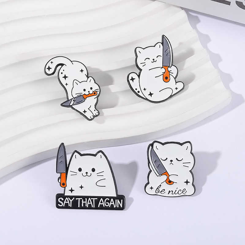 Lindo dibujo de gato blanco cu - Edc Everyday Carry Knives reseña y precio