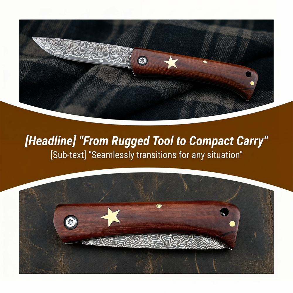 Cuchillo de Bolsillo Plegable  - Edc Pocket Carry Fixed Blade reseña y precio